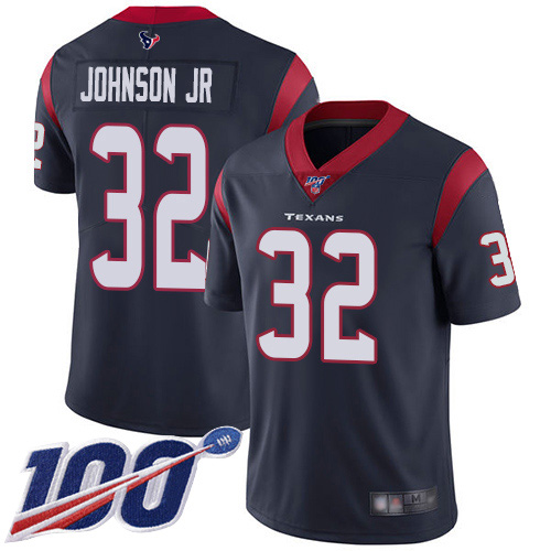 Houston Texans Limited Navy Blue Men Lonnie Johnson Home Jersey NFL Football 32 100th Season Vapor Untouchable